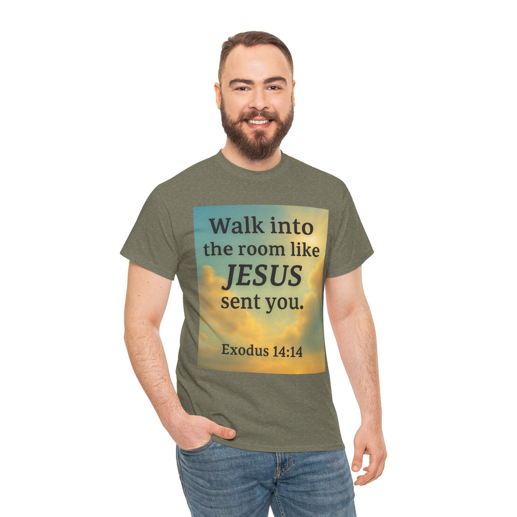 Walk into the Room like JESUS, Cotton T-Shirt