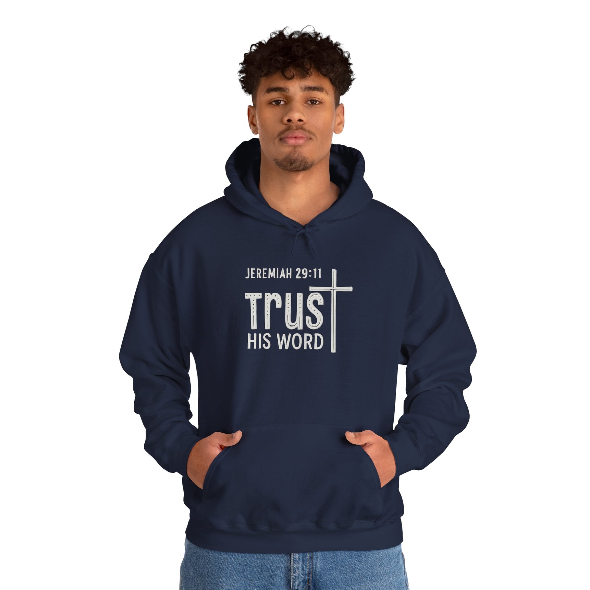 Trust His Words Hoodie – Unisex Christian Faith Sweatshirt
