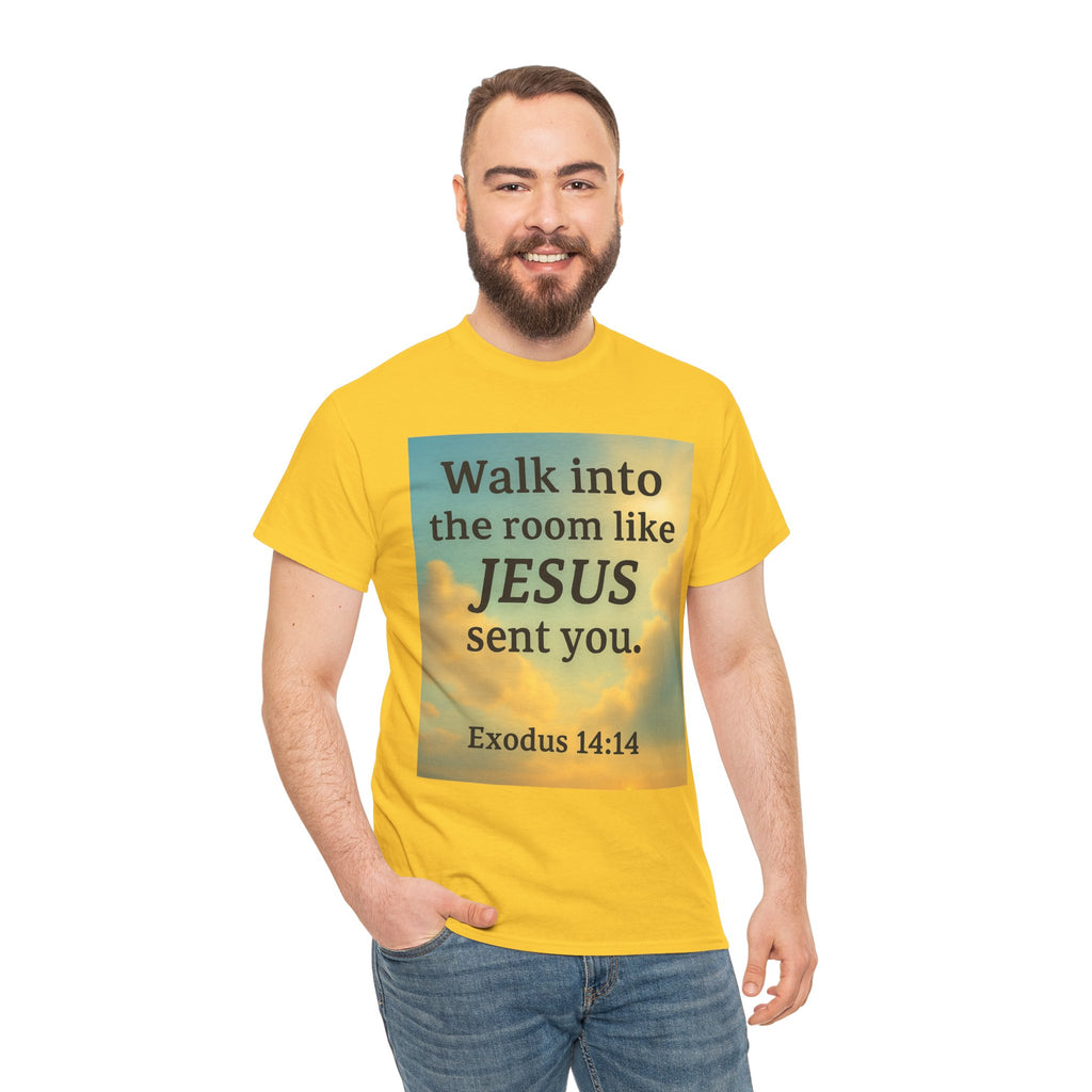 Walk into the Room like JESUS, Cotton T-Shirt