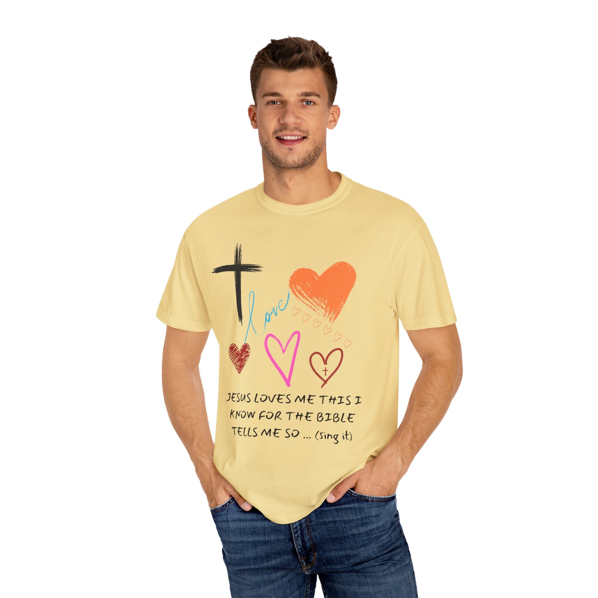 Faith-Inspired Unisex T-Shirt | Jesus Loves Me Design | Christian Apparel, Inspirational Gift, Casual Wear, Spiritual Clothing, Everyday Tee