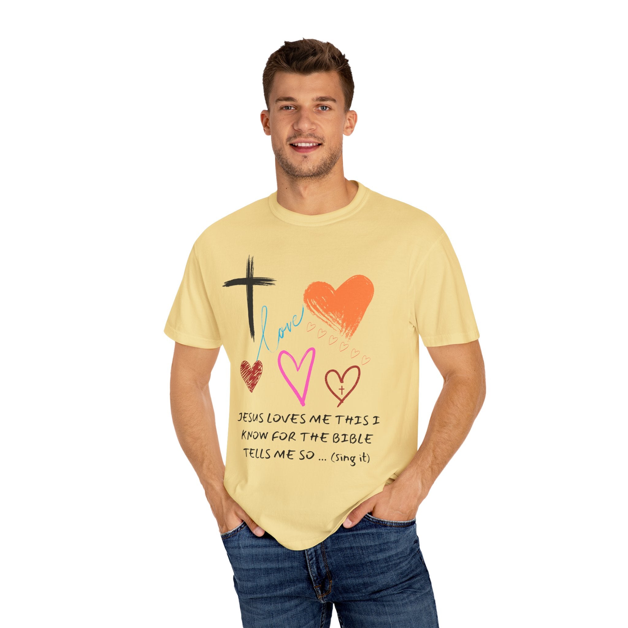 Faith-Inspired Unisex T-Shirt | Jesus Loves Me Design | Christian Apparel, Inspirational Gift, Casual Wear, Spiritual Clothing, Everyday Tee