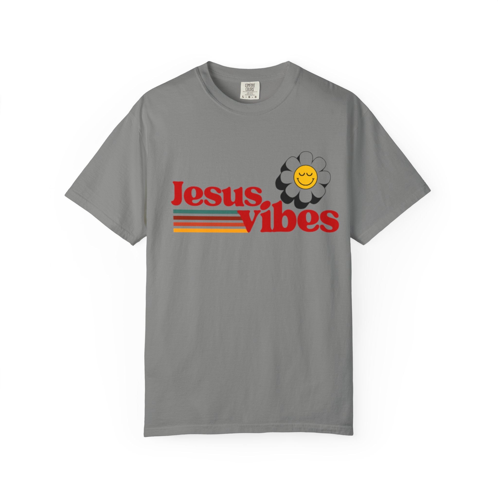 Jesus Vibes T-Shirt – Unisex Garment-Dyed Faith Tee, Christian Summer Shirt, Retro Humor Gift
