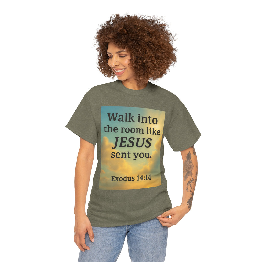 Walk into the Room like JESUS, Cotton T-Shirt