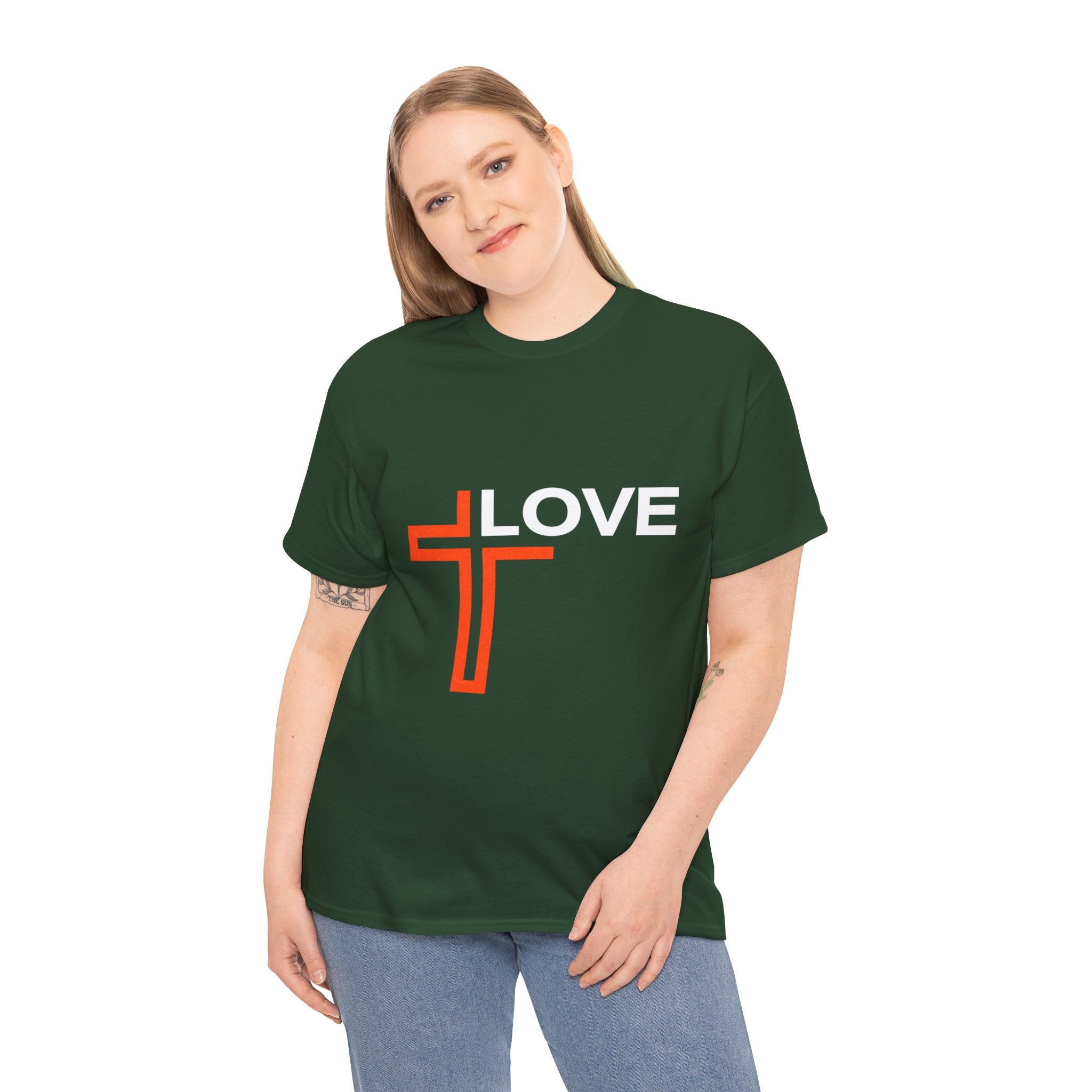 Love Unisex Heavy Cotton T-Shirt – Christian Faith Tee, Inspirational Apparel