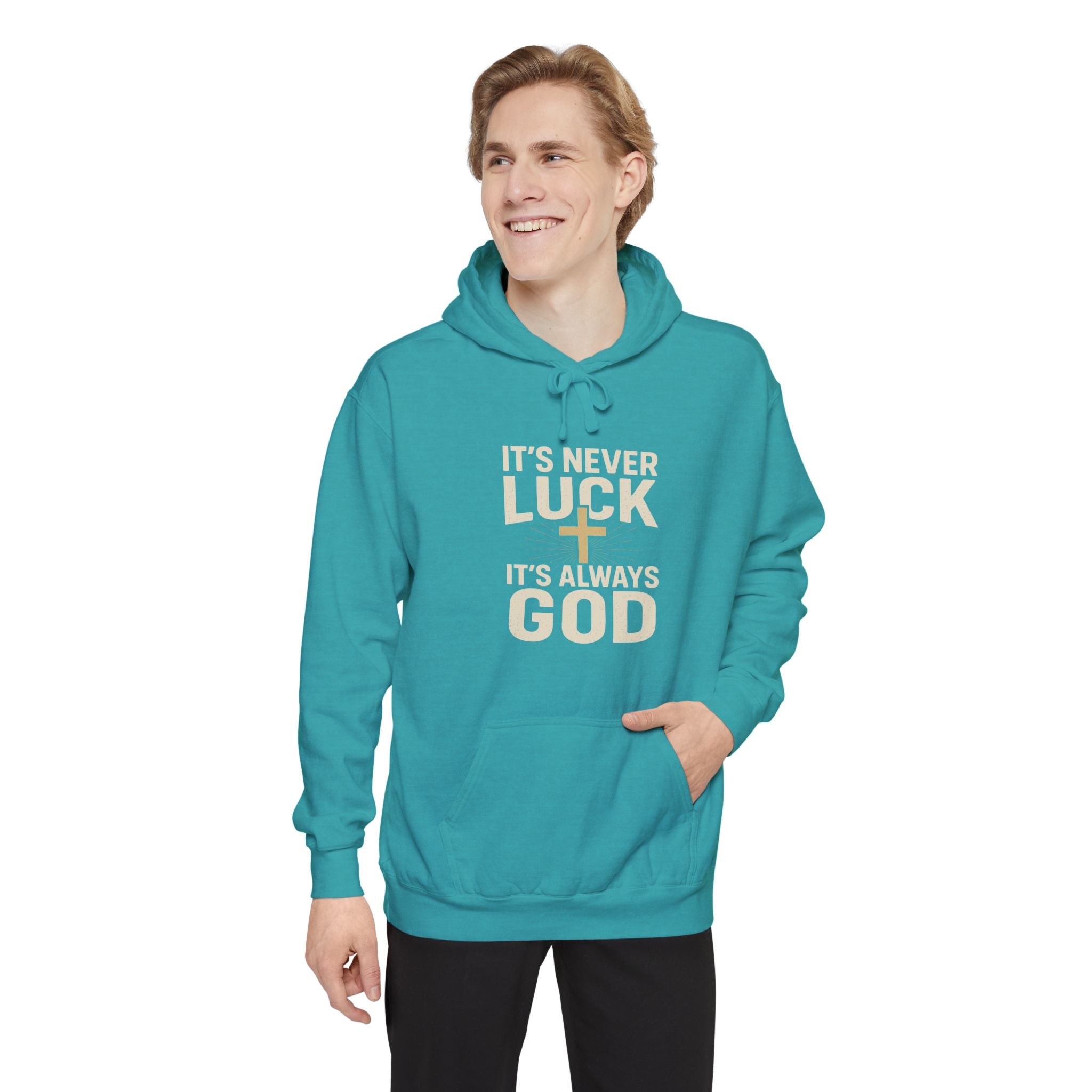 Unisex Garment-Dyed Hoodie with Inspirational Quote - Perfect Gift for Faithful Friends, Cozy Sweatshirt for Every Occasion, Religion [...]