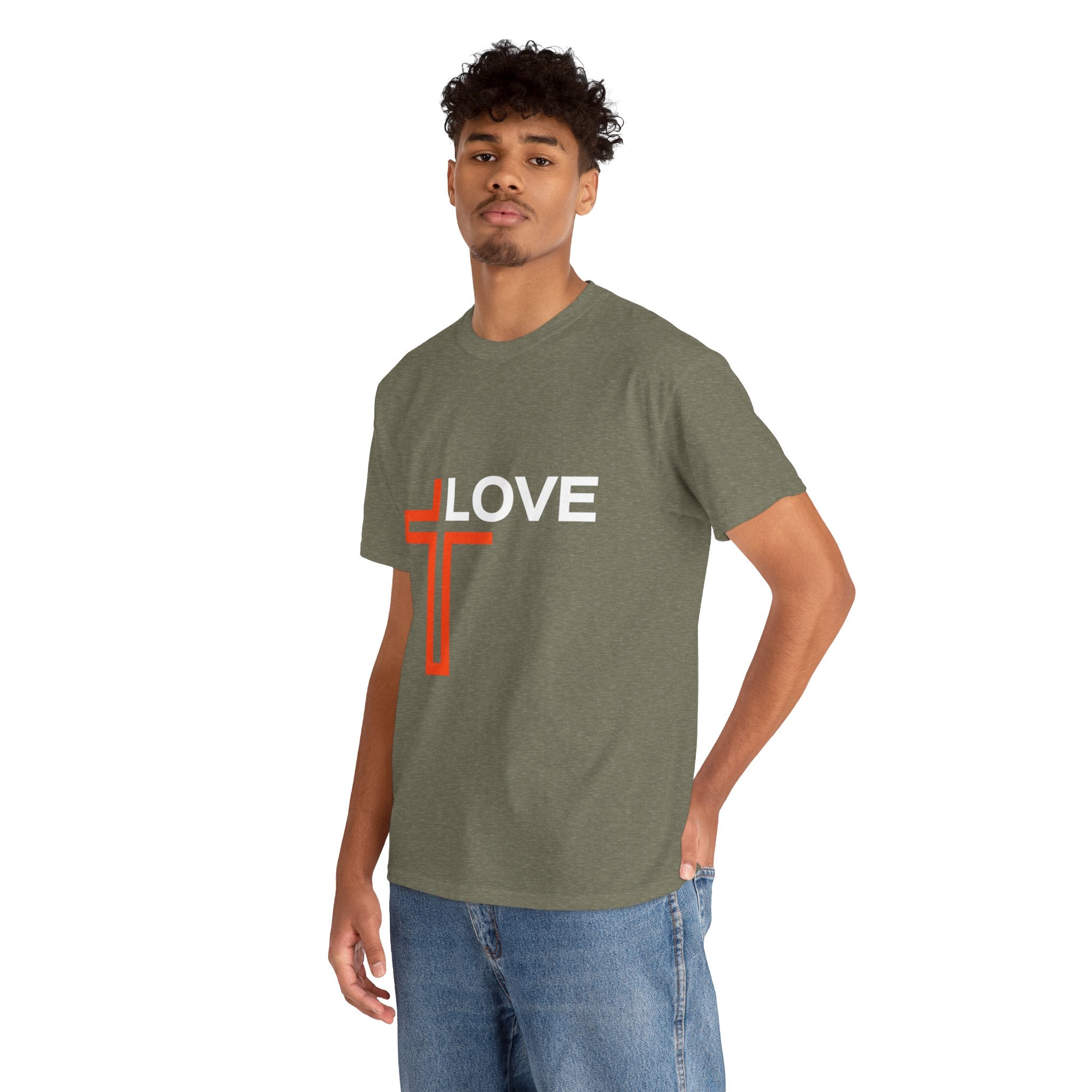 Love Unisex Heavy Cotton T-Shirt – Christian Faith Tee, Inspirational Apparel