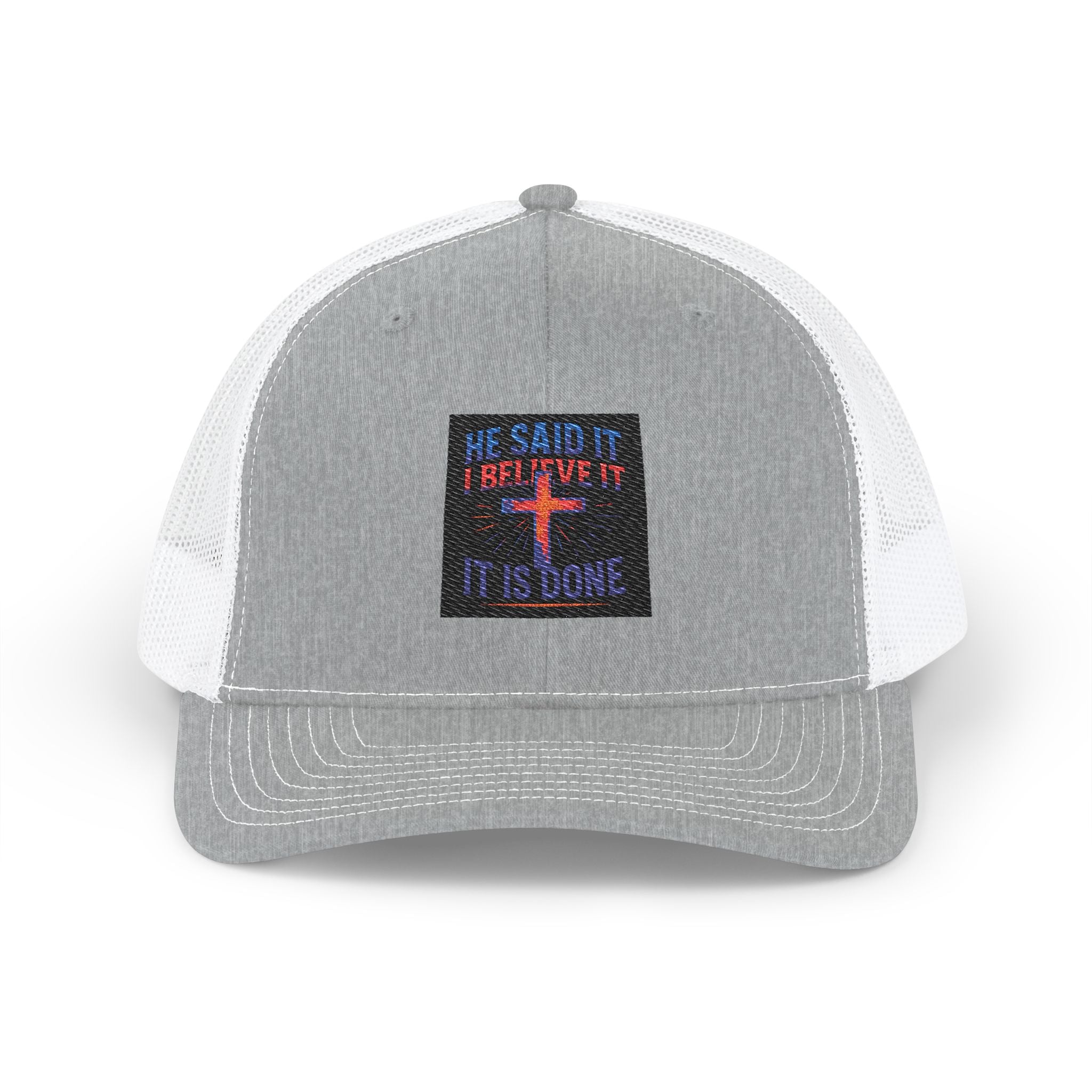 He Said It Embroidered Snapback Trucker Cap