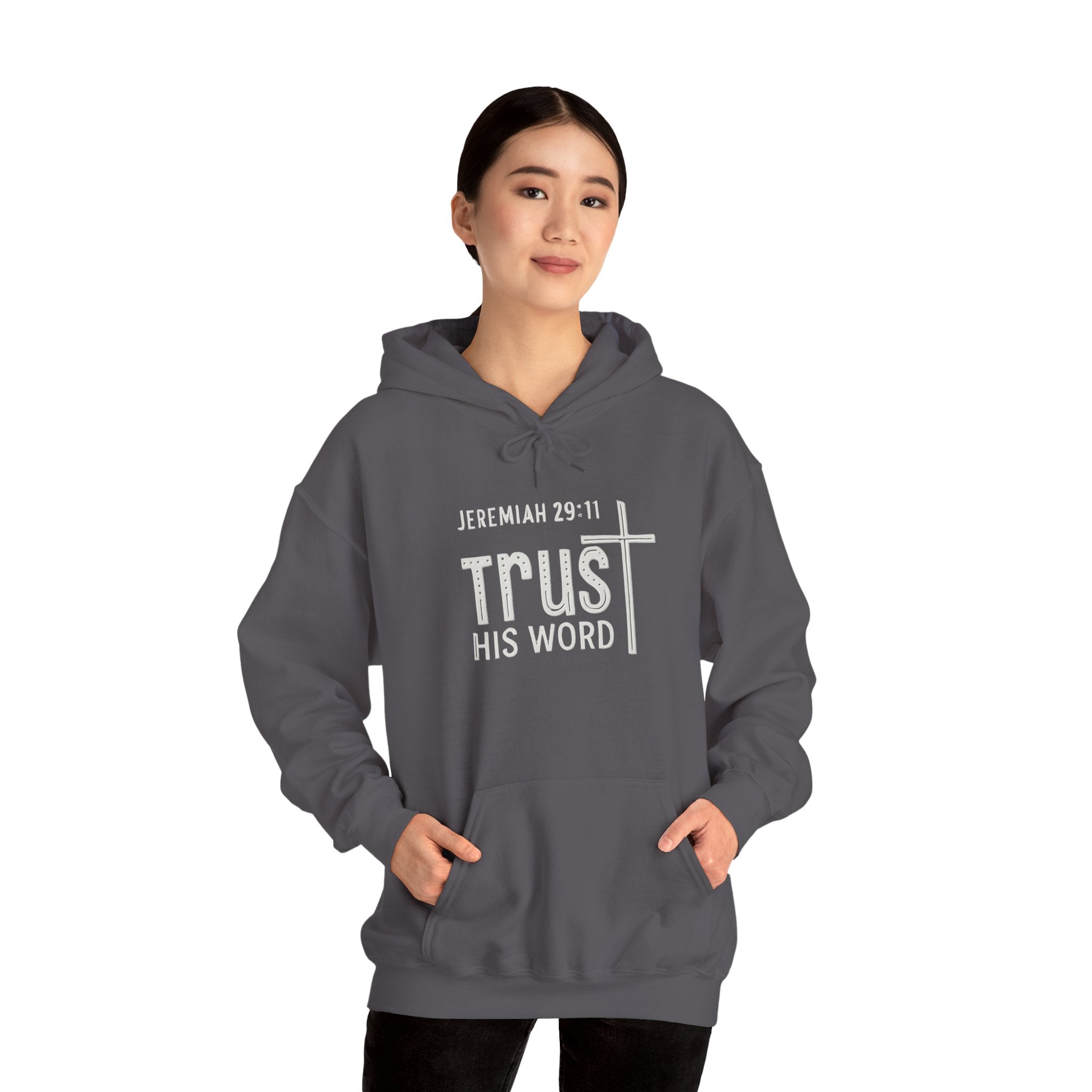 Trust His Words Hoodie – Unisex Christian Faith Sweatshirt