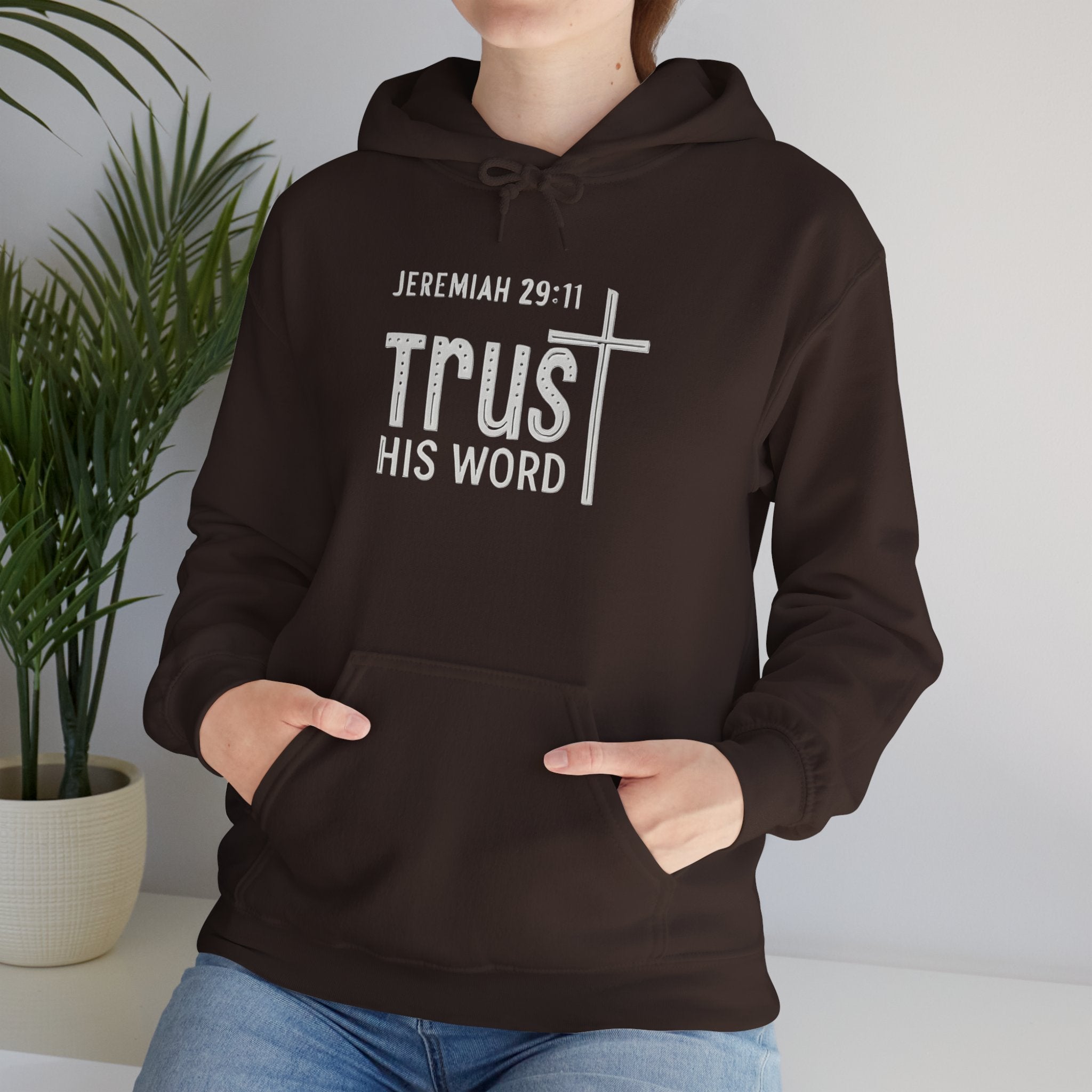 Trust His Words Hoodie – Unisex Christian Faith Sweatshirt
