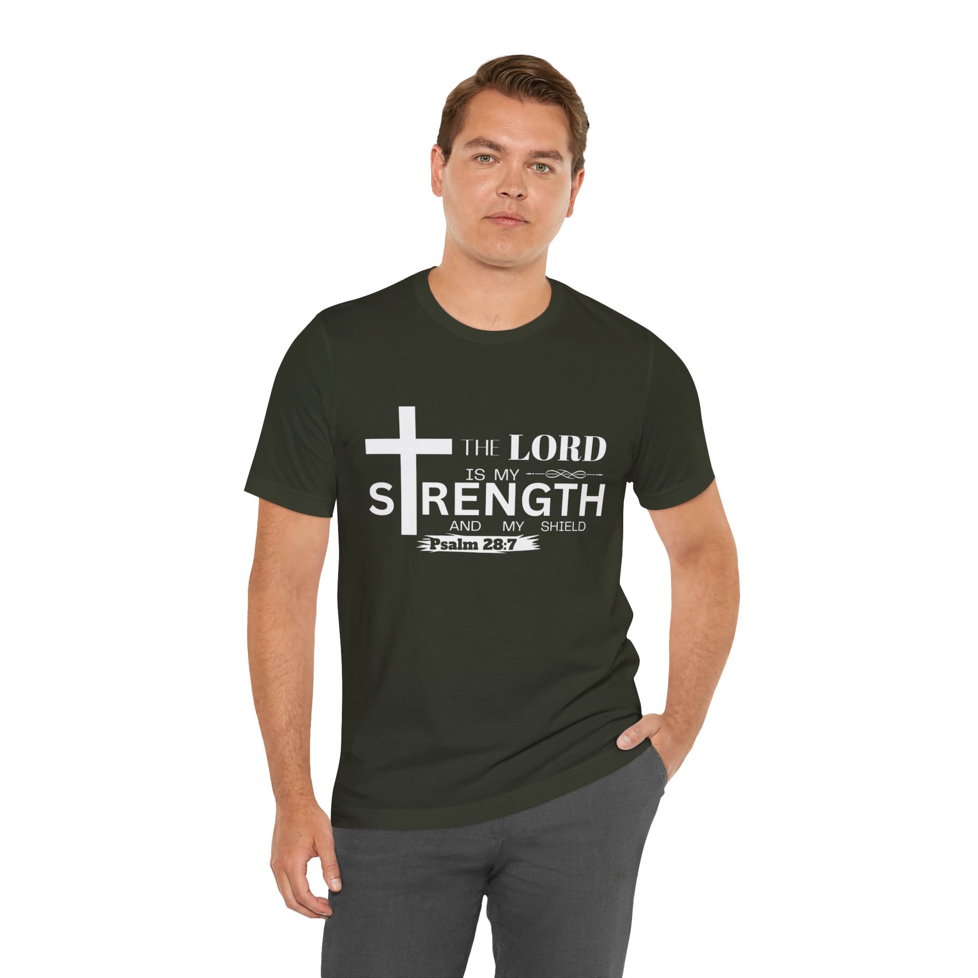 The Lord Is My Strength Tee – Psalm 28:7