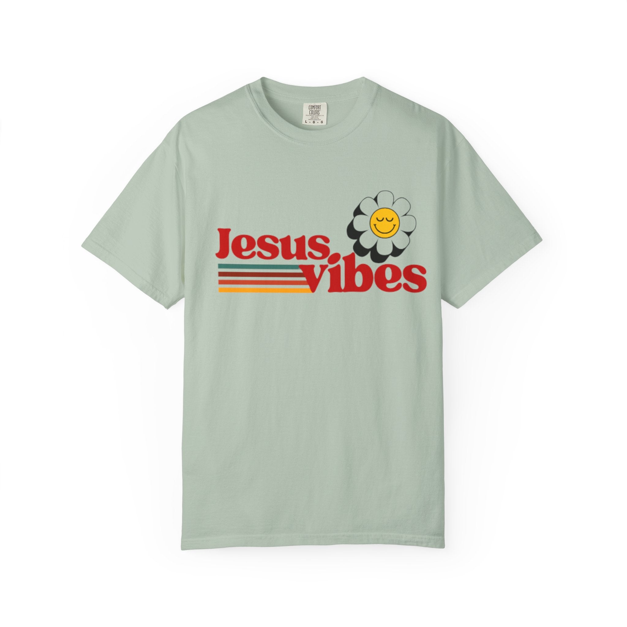 Jesus Vibes T-Shirt – Unisex Garment-Dyed Faith Tee, Christian Summer Shirt, Retro Humor Gift