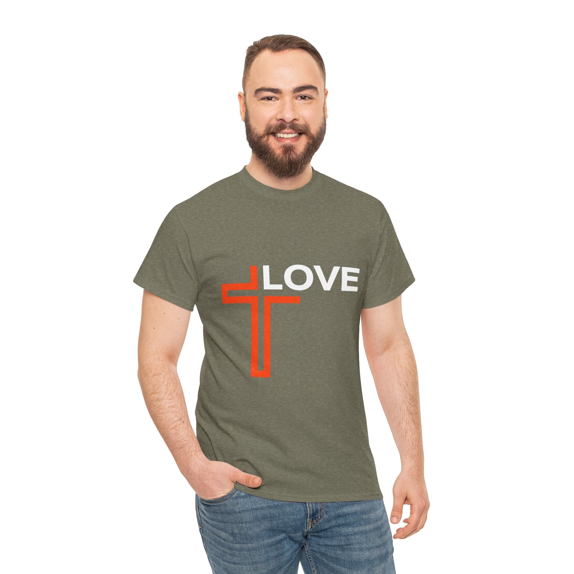 Love Unisex Heavy Cotton T-Shirt – Christian Faith Tee, Inspirational Apparel