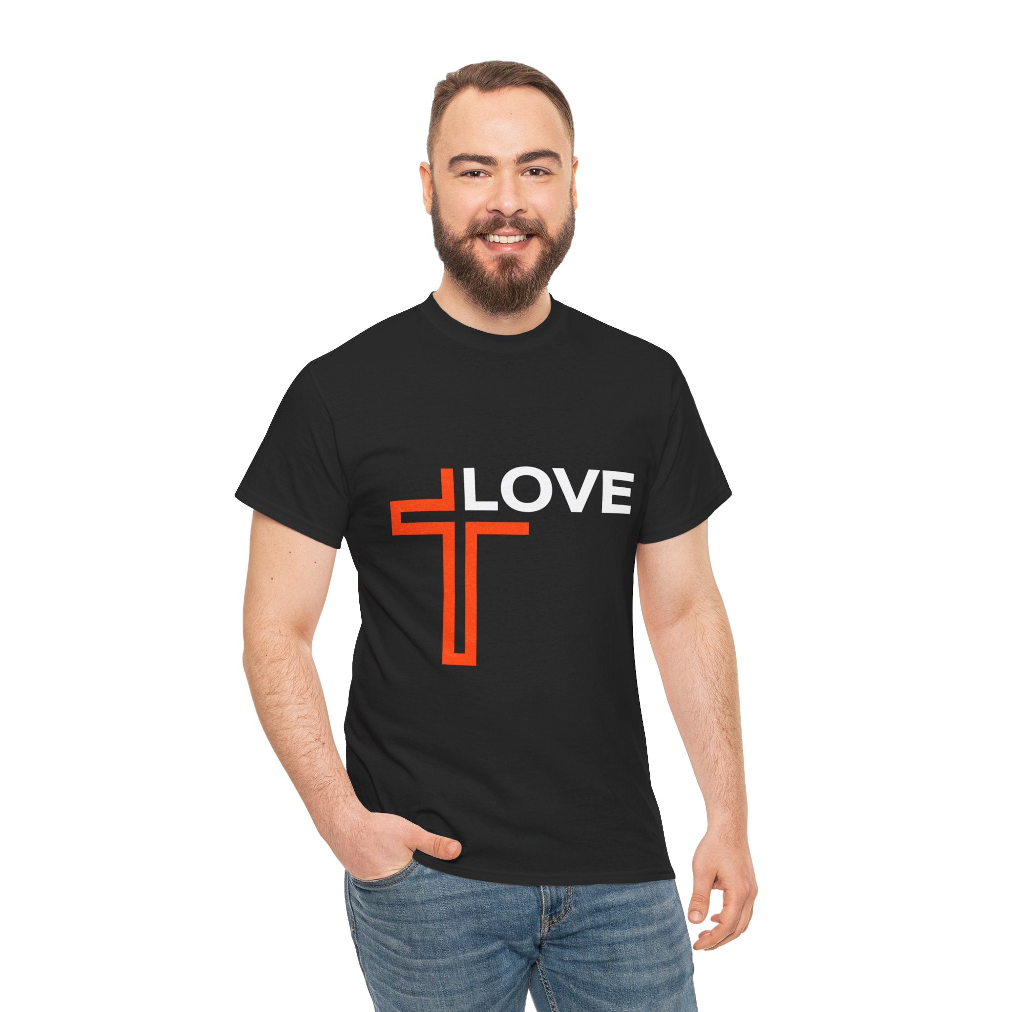 Love Unisex Heavy Cotton T-Shirt – Christian Faith Tee, Inspirational Apparel