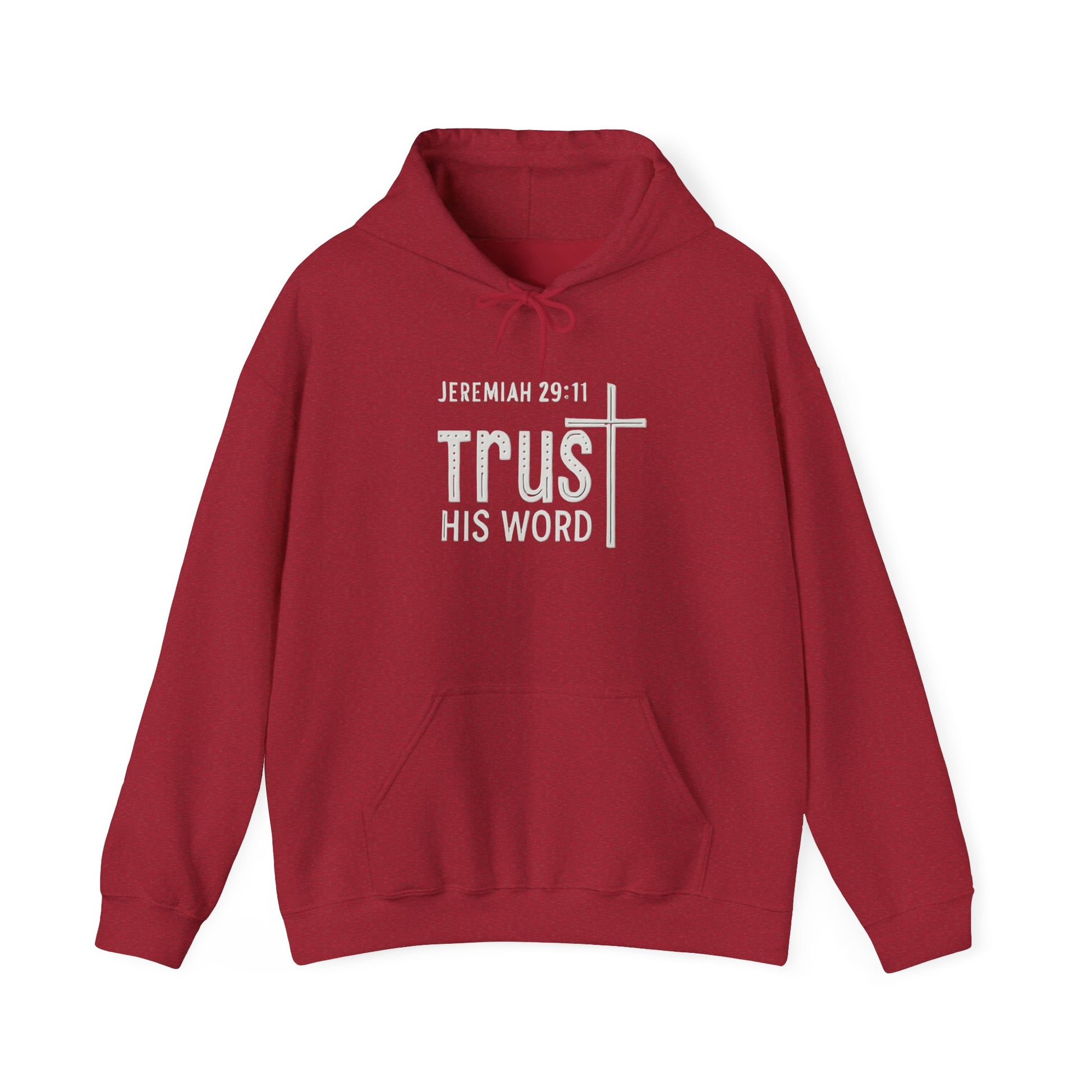 Trust His Words Hoodie – Unisex Christian Faith Sweatshirt