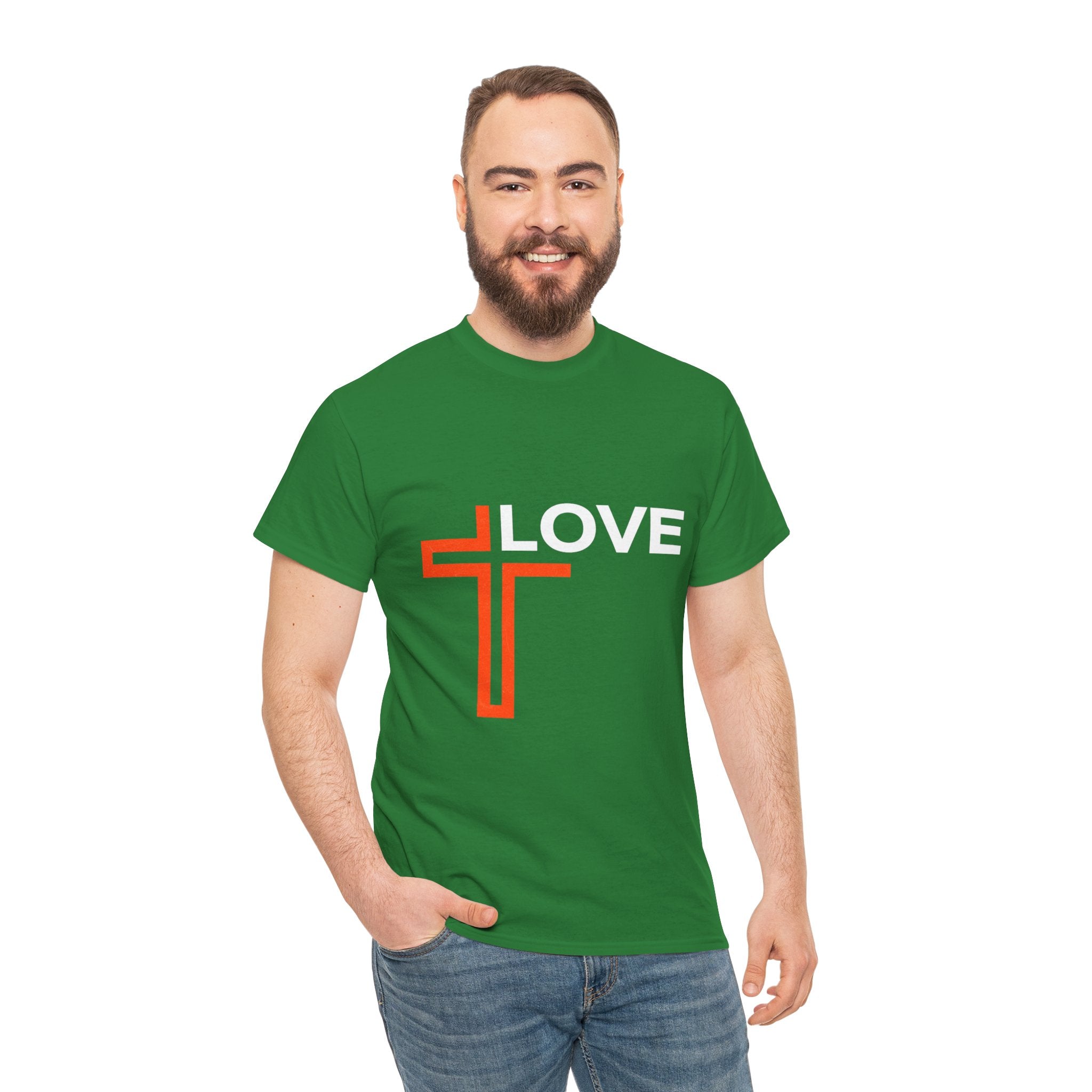Love Unisex Heavy Cotton T-Shirt – Christian Faith Tee, Inspirational Apparel
