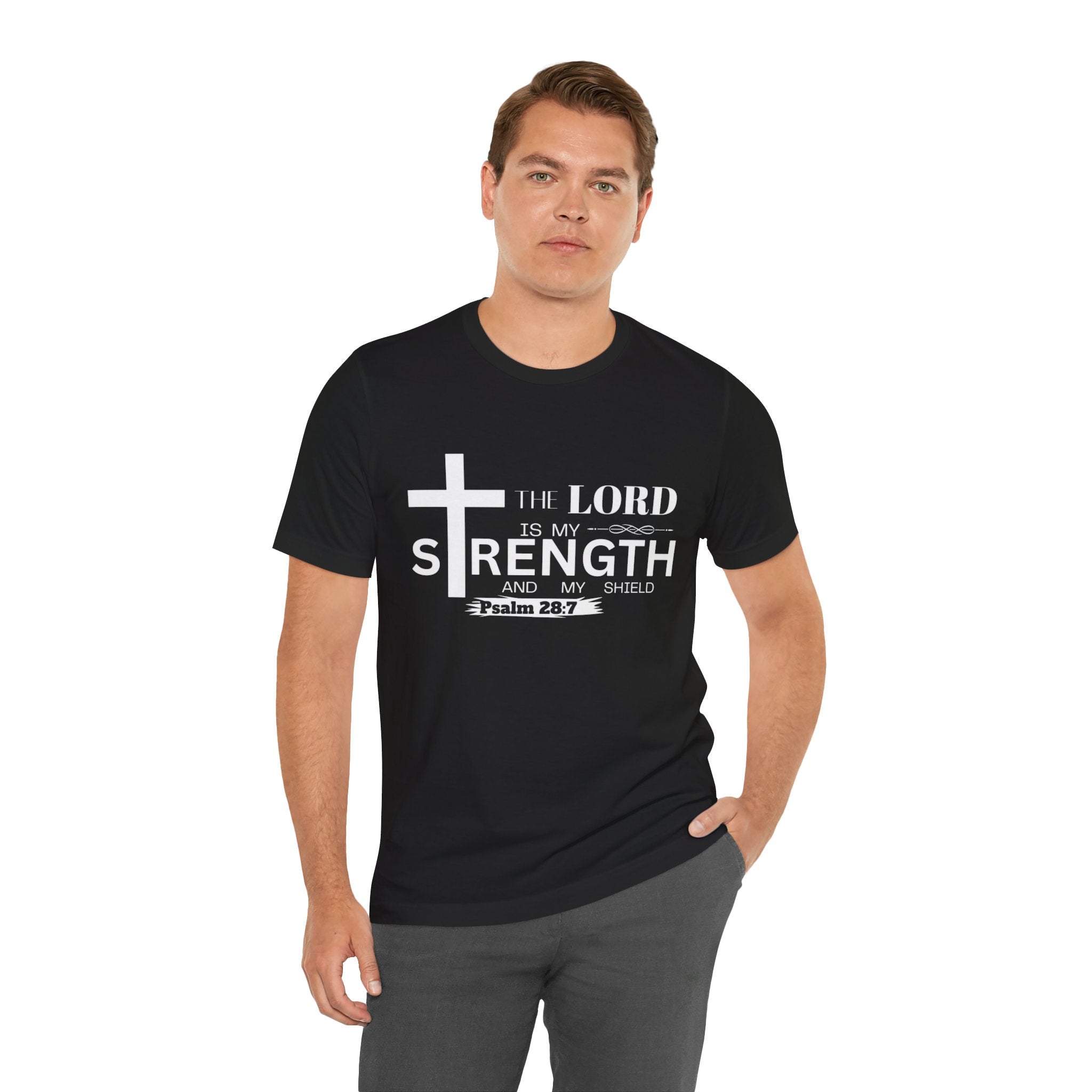 The Lord Is My Strength Tee – Psalm 28:7