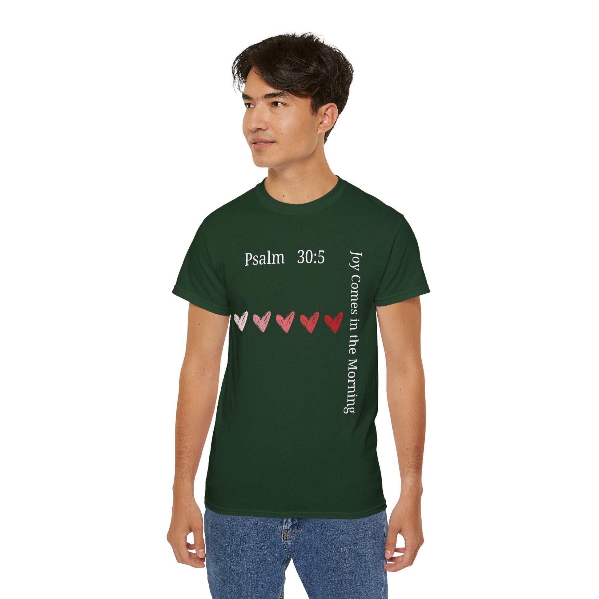 Joy Comes in the Morning – Psalm 30:5 Unisex Christian T-Shirt, Faith-Based Gift Tee