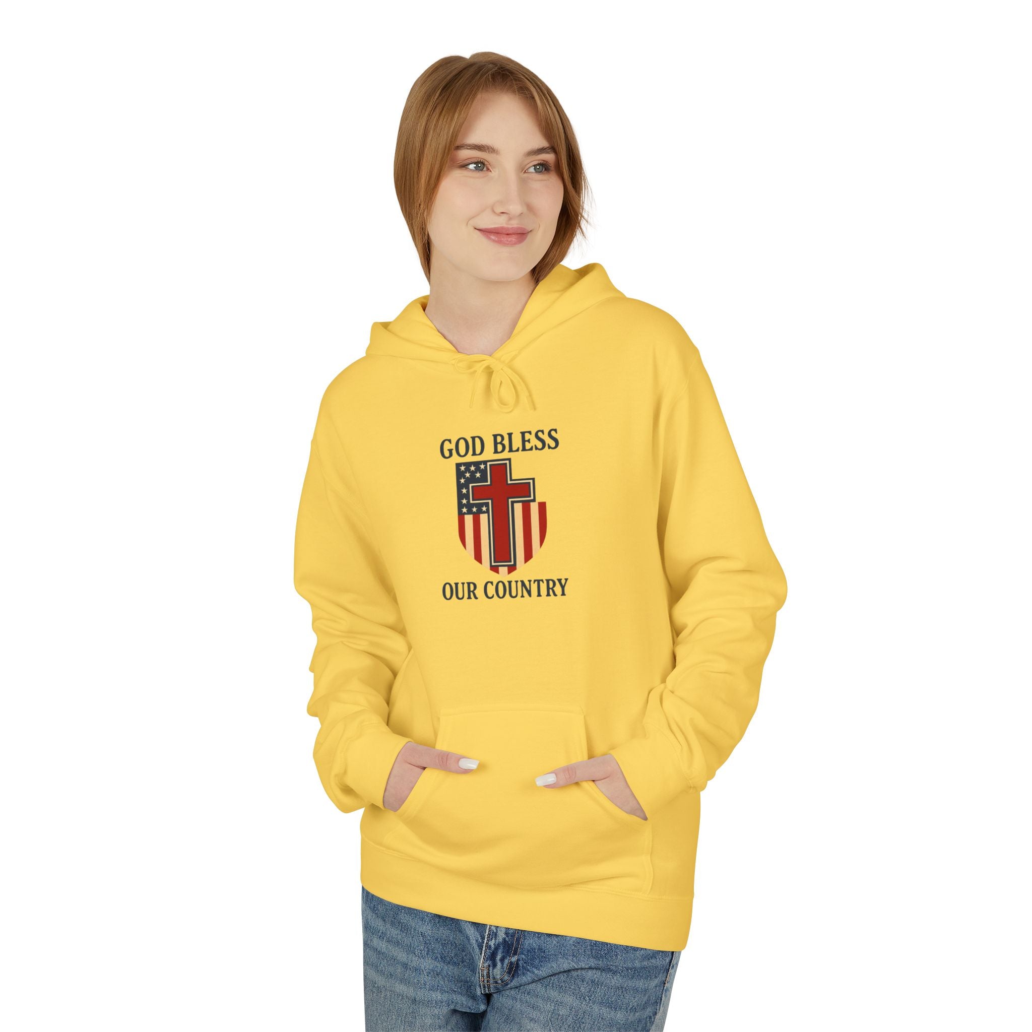 Patriotic Fleece Hoodie – Unisex Cozy Sweatshirt for All Seasons