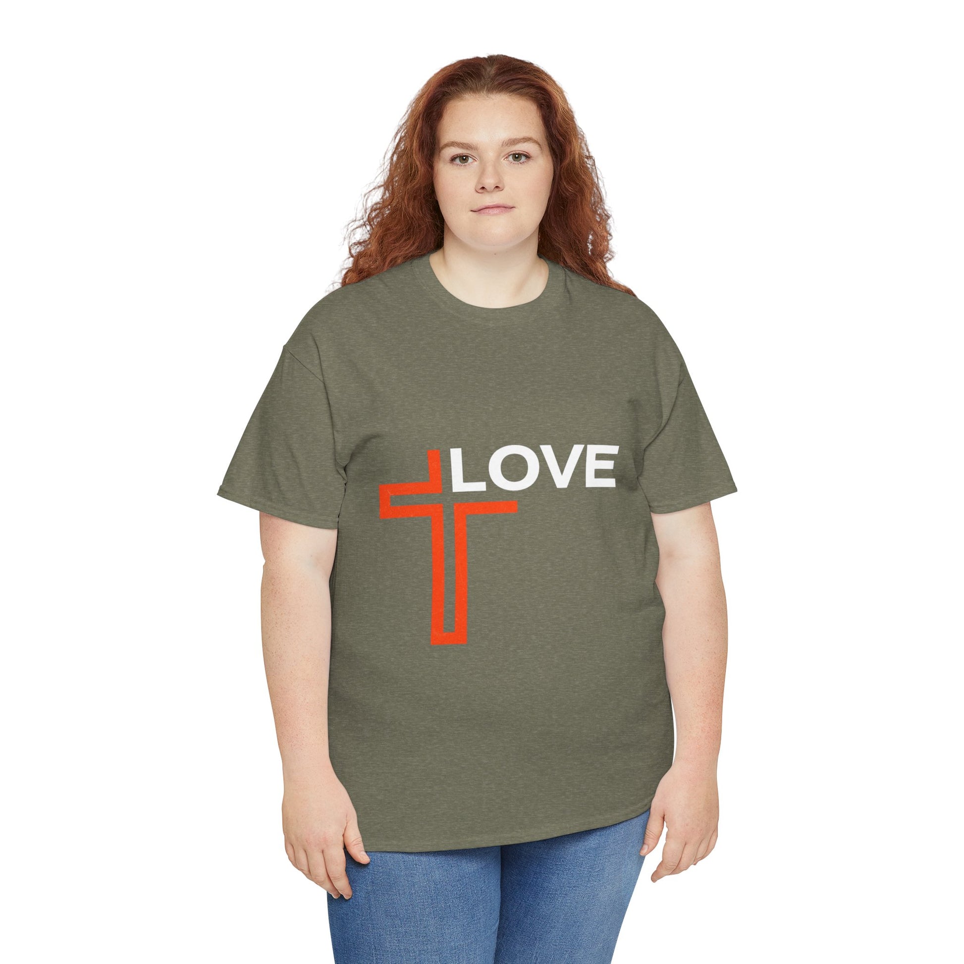 Love Unisex Heavy Cotton T-Shirt – Christian Faith Tee, Inspirational Apparel