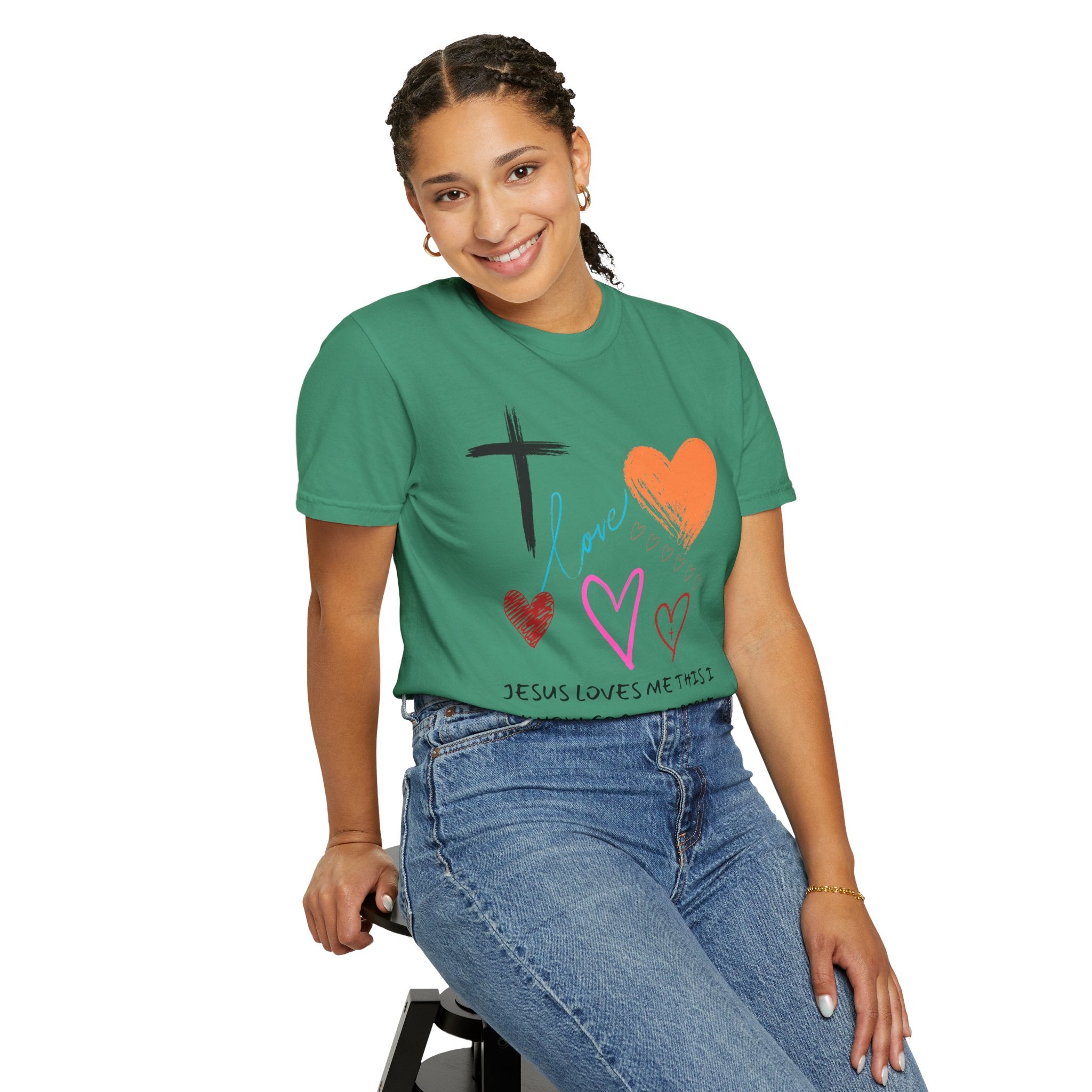 Faith-Inspired Unisex T-Shirt | Jesus Loves Me Design | Christian Apparel, Inspirational Gift, Casual Wear, Spiritual Clothing, Everyday Tee