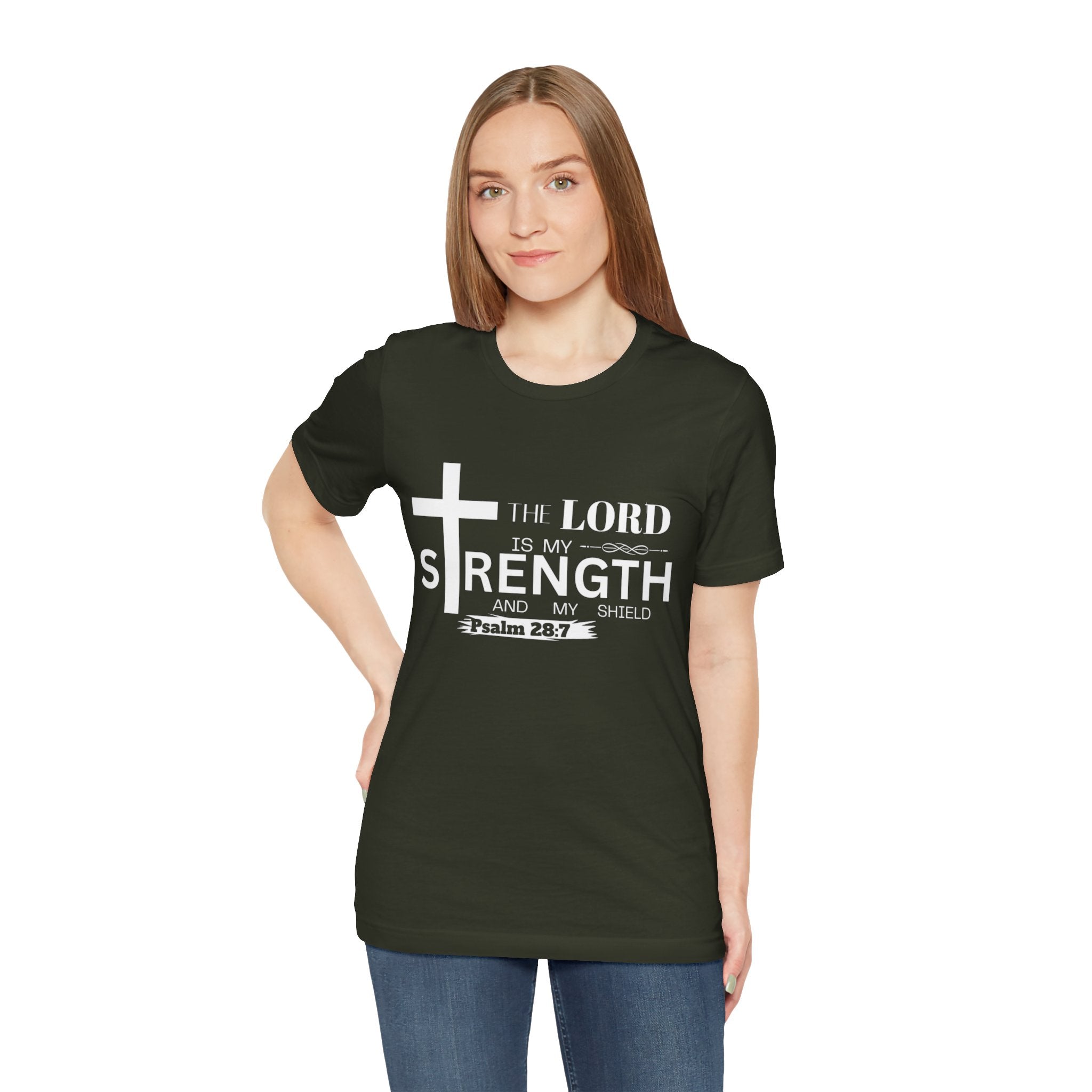 The Lord Is My Strength Tee – Psalm 28:7