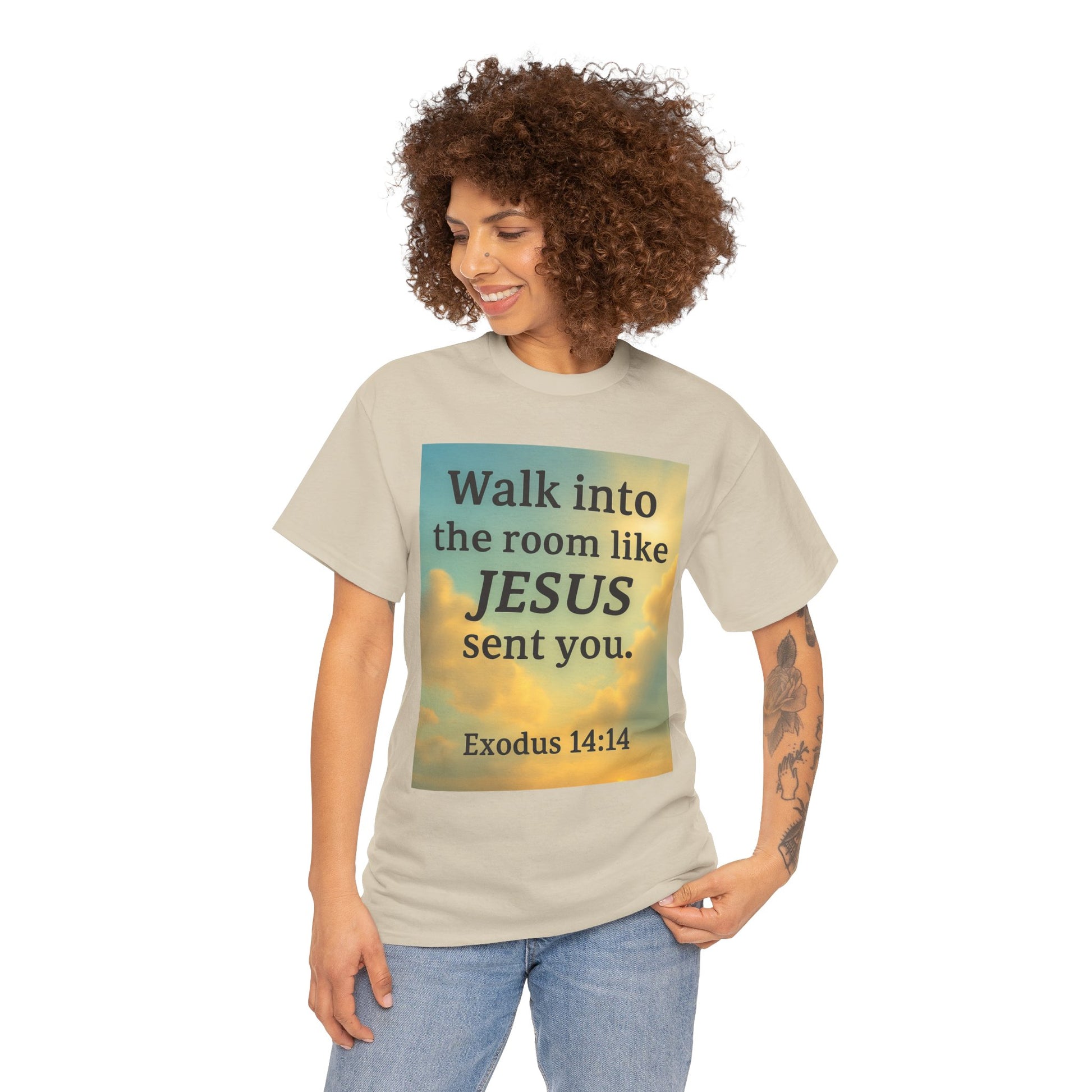 Walk into the Room like JESUS, Cotton T-Shirt