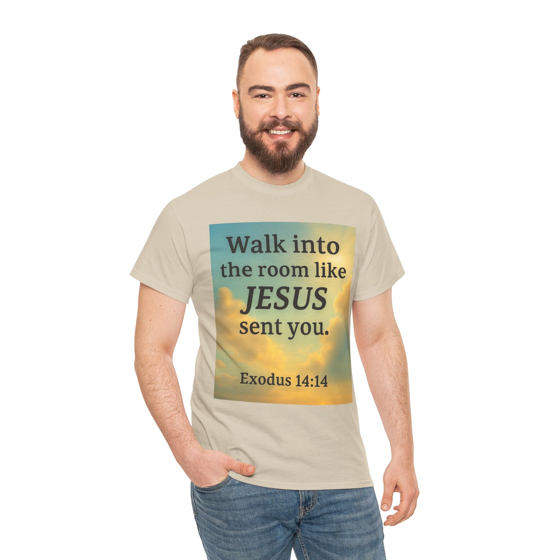 Walk into the Room like JESUS, Cotton T-Shirt